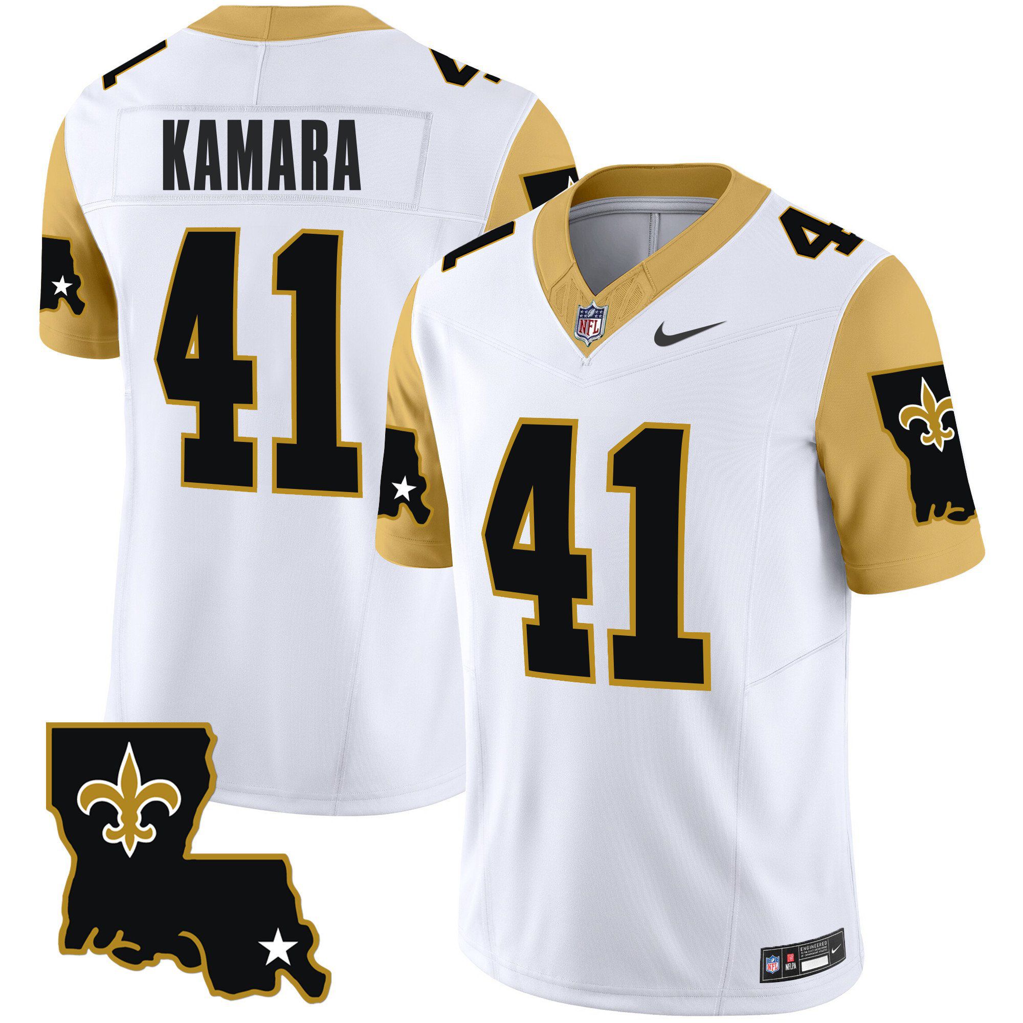 Men New Orleans Saints #41 Kamara White 2024 Nike 1987 Legacy Vapor Limited NFL Jersey